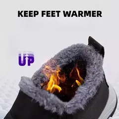Imagem do Botas de neve térmicas para mulheres, Ankle Boots Slip-on, botas curtas térmicas ao ar livre, botas impermeáveis quentes, inverno