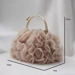 Saco de embreagem floral acetinado de luxo para mulheres, festa de noiva, bolsas e bolsas de casamento, bolsa de grife pequena - Wolf Magazine