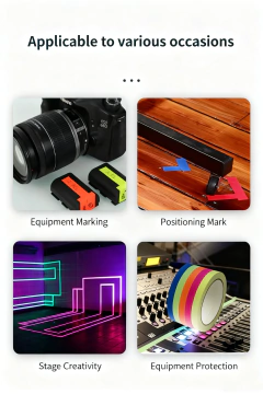 Fita de algodão com brilho uv, gaffer de néon, aviso de segurança, fluorescente, autoadesivo, festa de casamento, decoração de casa, piso, palco - Wolf Magazine