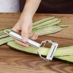 Imagem do Descascador multifuncional para vegetais e frutas, aço inoxidável, durável, fatiador de batata, doméstico, descascador de cenoura