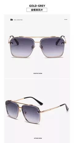 Óculos de sol piloto quadrado masculino e feminino Flight Seven Rock, estilo Mach 6, gradiente, design de luxo, moda, 2022 na internet