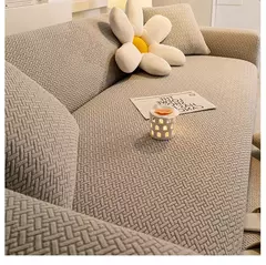 Capa de sofá Jacquard grosso para sala de estar, elástico, tudo incluído, capa de sofá, Stretch, em forma de L, sofá de canto Slipcovers, 1, 2, 3, 4 lugares - Wolf Magazine