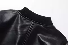 Imagem do ZVRI-Jaqueta bomber vintage feminina, casaco de couro de imitação, estilo superior, nova, 2023