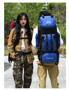 Imagem do Impermeável Caminhadas e Camping Mochila, Sacos Esportivos ao Ar Livre, Trekking Bag, Mochila de Grande Capacidade, Equipamento de Viagem, 90L