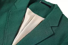 Imagem do Casaco de peito único masculino, blazer slim fit, blazers grandes, casacos elegantes de luxo, outwear casual coreano para casamento