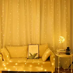 USB Festoon LED Curtain String Lights, Fairy Lights, Guirlanda de Natal, Casamento, Casa, Quarto, Decoração Iluminação, 6x3, 3x3, 4x3 - loja online