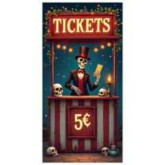 Imagem do Banner assustador abóbora design decoração de halloween banner atraente evento banner para tema assustador festa de halloween