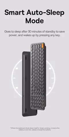Baseus-Teclado Ergonômico Sem Fio, 2.4G, Bluetooth 5.0, Keycap Numérico para iPad, MacBook, Tablet, Laptop, PC, Office Game na internet