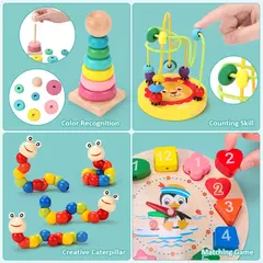 Brinquedos Montessori para Crianças, Jogos de Desenvolvimento, Puzzle para Crianças, Brinquedo Educativo, Menino, Menina, Bebê, 1, 2 anos, 3 anos - loja online