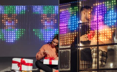 Led inteligente luzes de cortina guirlanda de ano novo app rgb luzes de fadas diy mudança música exibição para janela decoração do quarto natal - comprar online