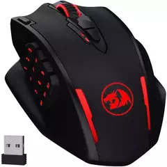 Redragon-M913 Mouse óptico sem fio RGB Gamer, 16000 DPI, com fio 2.4Ghz, 16 botões programáveis, preto ou branco