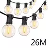 Outdoor LED String Lights, Lâmpadas, Festão, Fada, Pátio, Guirlanda, Lâmpada, Casamento, Rua, Acampamento, Jardim, Decoração de Festa, G40, 110V, 220V