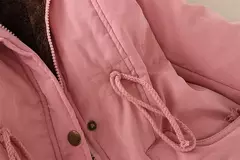 Casaco fino acolchoado de algodão para mulheres, parkas com capuz casual, sobretudo quente acolchoado, outono e inverno, 2023, 2023, emboridery, novo - Wolf Magazine