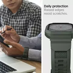 Armadura robusta Pro projetada para Apple Watch Ultra 2 capa de borracha com pulseira série 9/8/SE2/7/6/SE/5/4 45 mm/44 mm 41 mm 40 mm - Wolf Magazine