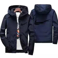 Jaqueta impermeável com capuz masculino, blusão, outwear masculino, streetwear casual, roupas da moda, primavera, outono, 2024 - comprar online