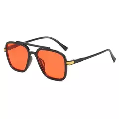 Imagem do Dropshipping retro nova chegada moda tony stark tons óculos de sol vintage quadrado metal quadro feminino masculino gafas de sol
