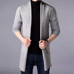 Cardigan de tricô masculino, suéter útil, casaco todo, outono e inverno - Wolf Magazine