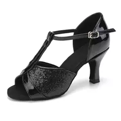 Sapatos de dança latina de venda imperdível para mulheres sapatos de dança de salão feminino sapatos de dança salsa saltos 5 cm/7 cm - loja online