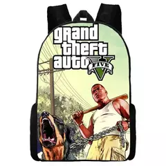Imagem do Mochila escolar impermeável para meninos e meninas, mochila para Grand Theft Auto Collage, jogo de aventura, bolsa GTA