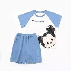 Disney Mickey Cartoon roupas infantis de impressão, pijamas infantis, pijama para bebê e menino, conjunto de roupas infantis, marca de moda