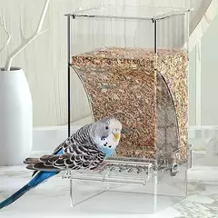 Imagem do Dispensador de água automático para pássaros, gaiola de alimentação para papagaio, dispensador de água automático, recipiente de sementes de papagaio, gaiola de alimentação de alimentos, dispe de água