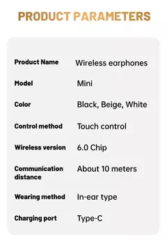 Mini fones de ouvido invisíveis bluetooth 6.0 fones de ouvido sem fio intra-auriculares sono hd alta fidelidade estéreo fone de ouvido redução de ruído - loja online