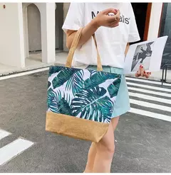 Imagem do Bolsa de lona dobrável para mulheres, impressão de flores, grafite, bolsa de ombro, casual, tamanho grande, moda feminina