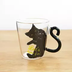 Cat Glass Coffee Mug with Handle, 250ml, Bonito, Leite, Chá, Suco, Água, Chávena, Casa, Cozinha, Escritório, Drinkware, Tumbler Gift - Wolf Magazine