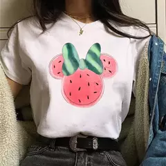 Moda mickey minnie mouse disney camiseta roupas femininas verão manga curta topos casuais camiseta kawaii - loja online