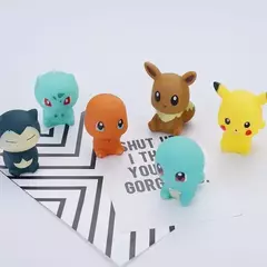 6 pçs pokemon pikachu figuras banheiro banho chuveiro do bebê crianças jogar brinquedos de banho de água crianças aspersão chuveiro brinquedos de descompressão - comprar online