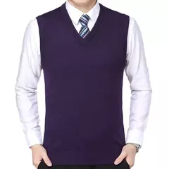 Colete casual de suéter quente masculino, colete confortável, outono e inverno - comprar online