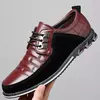 Sapatos masculinos casuais de couro com cadarço, sapatos confortáveis para negócios, calçado para trabalho de escritório, sapato social masculino elegante, novo, 2022