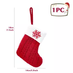 Knitting Snowflake Meias De Natal, Carta Meia, Decoração De Casa, Xmas Tree Ornament, Presente De Natal, 2024 - loja online