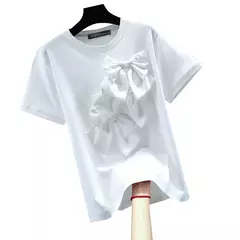 ZANZEA-Camisetas de manga curta femininas, streetwear gola O, blusa de viagem diária, tops casuais, detalhe com laço solto, moda verão, 2024