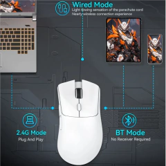 Attack Shark R1 Gaming Mouse Sem Fio Modo Tri 2.4G Bluetooth Com Fio 18K DPI 1000Hz PAW3311 Sensor 59g Leve Recarregável - comprar online