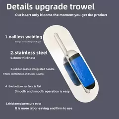 Aço inoxidável alça de plástico redonda espátula gesso putty faca acabamento concreto espátula construção mão plástico lidar com ferramenta - Wolf Magazine