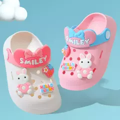 Sandálias de bebê para menina e menino, Chinelos dos desenhos animados para criança, Jardim mulas para bebê