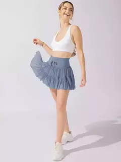 Minissaia plissada de malha de cintura alta feminina, calção de rua feminino, monocromático, casual, curta, moda verão, Y2K, 2022 - Wolf Magazine