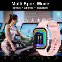 Relógio inteligente quadrado para homens e mulheres, rastreador de fitness, relógio inteligente esportivo, toque de discagem, música, Smartclock para Android, iOS - Wolf Magazine