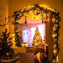Impermeável LED Light String Street Garland, Jardim ao ar livre, Festa de Casamento, Decoração de Natal Lâmpada, 110V, 220V, 10m-100m na internet