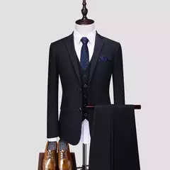 Smoking fino monocromático masculino, terno formal casual, vestido de noiva do noivo, baile e festa boutique, negócios e escritório, colete blazer e calças, M-5XL - comprar online