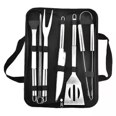 Conjunto De Ferramentas De Combinação De Churrasco, Forno De Aço Inoxidável, Saco De Pano Portátil, Ferramenta De Cozimento Ao Ar Livre na internet
