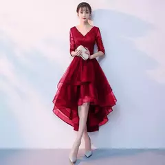 Vestido curto fora do ombro, elegante vestido de baile, frente curta e costas lo - Wolf Magazine