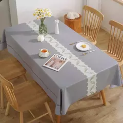 Impermeável Retangular Poliéster Toalha De Mesa, Padrão De Estilo Conciso, Decoração De Casa Moderna, Cozinha, Sala De Estar, Festa De Casamento - loja online