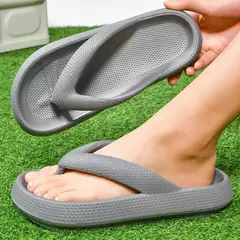 Chinelos de plataforma única macia para homens e mulheres, antiderrapantes, grossos, chinelos de banheiro, chinelos de praia, verão, 2022 - comprar online