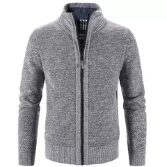 Suéter de malha de peito único masculino, cardigã justo, suéteres casuais, casacos sólidos, primavera, outono, nova moda - loja online