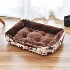 Imagem do Ninho macio de algodão lavável para animais de estimação, cama de osso quente, cestas, canil, produtos para a casa, pequeno, médio, grande, cachorro, gato