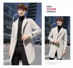 Casacos de inverno slim fit masculinos, casacos de inverno, casual negócios, casacos longos, marca