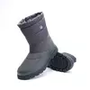 Botas de neve de pelúcia impermeáveis masculinas, tênis duráveis, sapatos de lazer, tamanho grande, quente, meio da panturrilha, ao ar livre, inverno