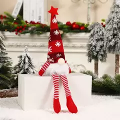 Natal Faceless Doll Gnome Ornamentos, Luz LED, Pelúcia, Artesanato de tricô, Decoração pendente, Decorações para crianças, Presente